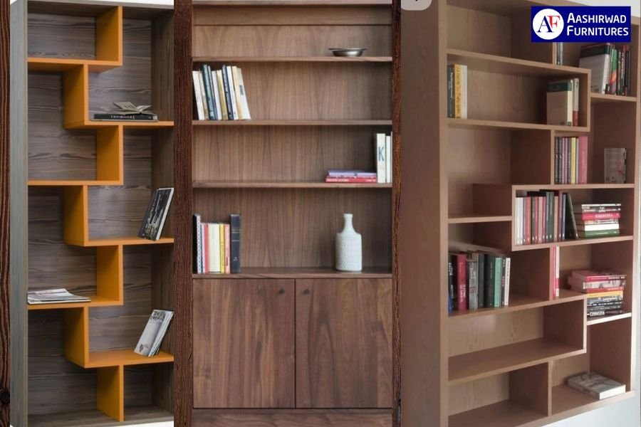 Modern Wooden Bookshelf for Home & Office | Aashirwad Furniture Store