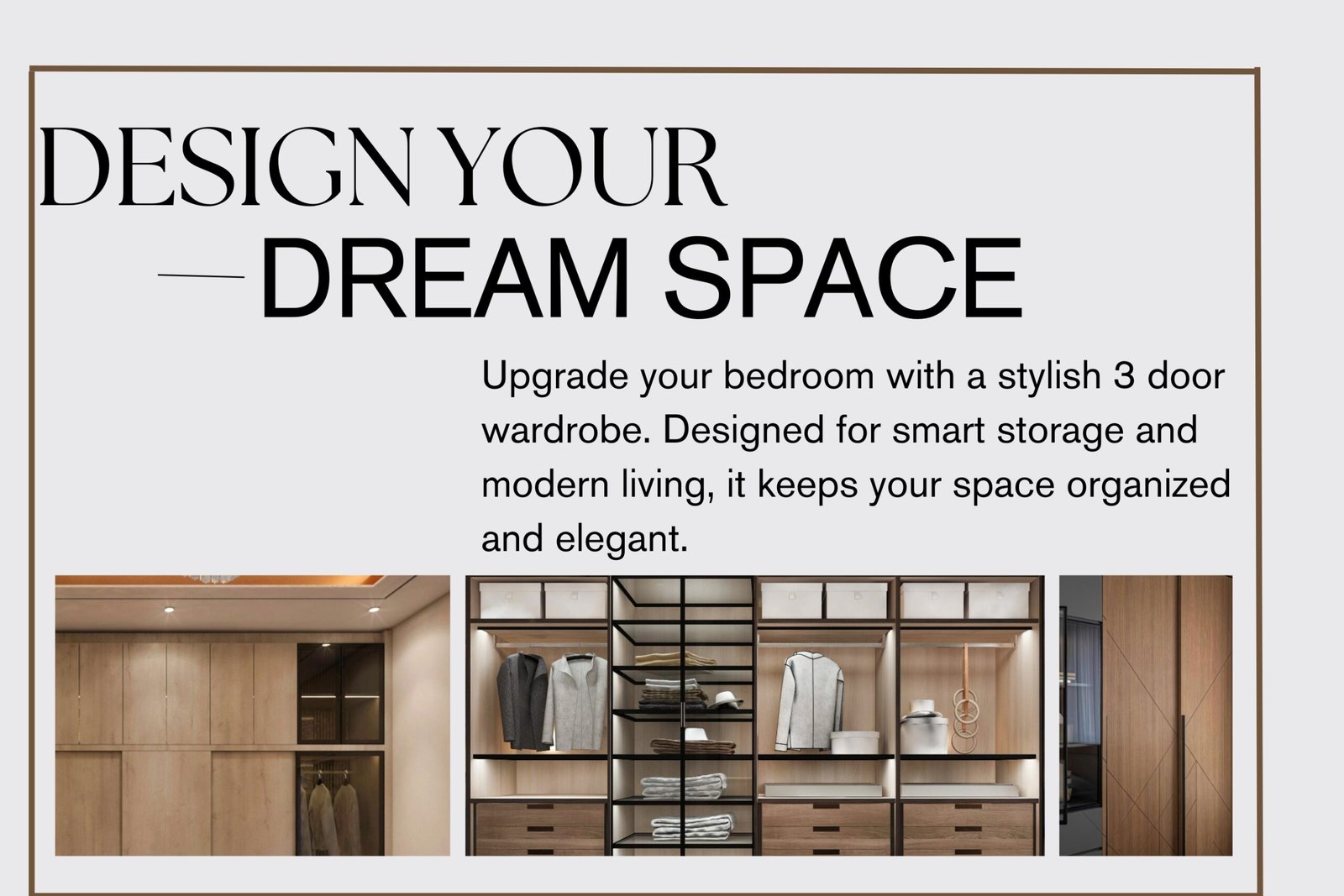 3 Door Wardrobe | Smart Storage for Modern Homes | Aashirwad Furniture